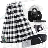 Battle Of Kilts Men’s Tartan Kilt Outfit – 6-Piece Scottish Set with Premium Accessories